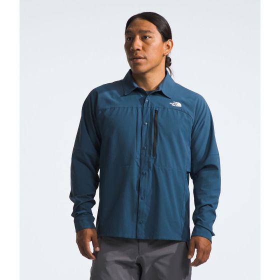 The North Face Mens Long Sleeve First Traiil Shirt - Shady Blue 