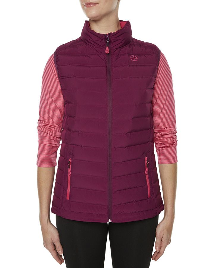 Download VIGI GearShift Down Vest Plum Pink Womens